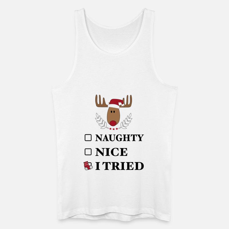Lustige Weihnachten - Männer Bio Tank Top - Weiß