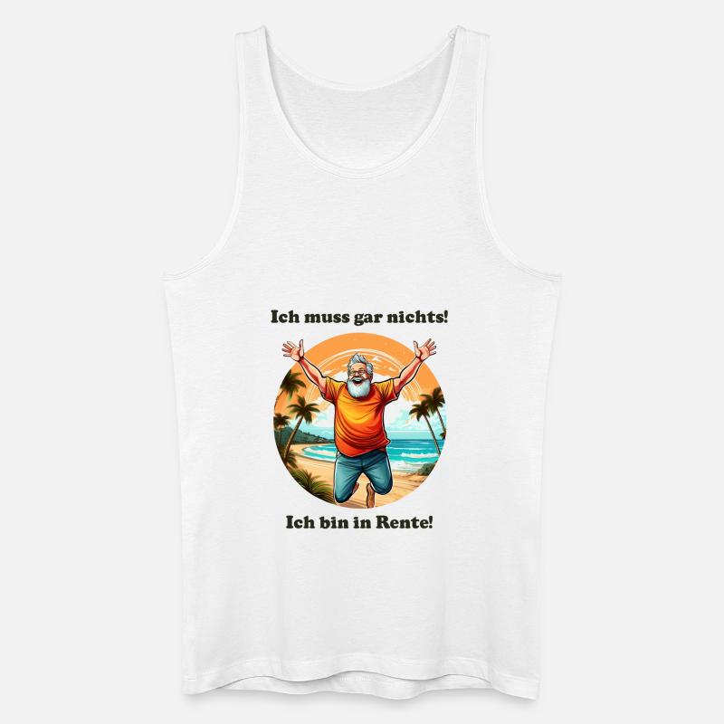 Ich muss gar nichts Mann - Männer Bio Tank Top - Weiß