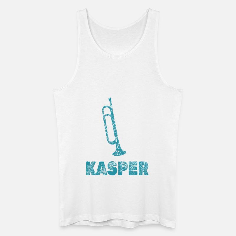 Kasper als Blasmusik - Männer Bio Tank Top - Weiß
