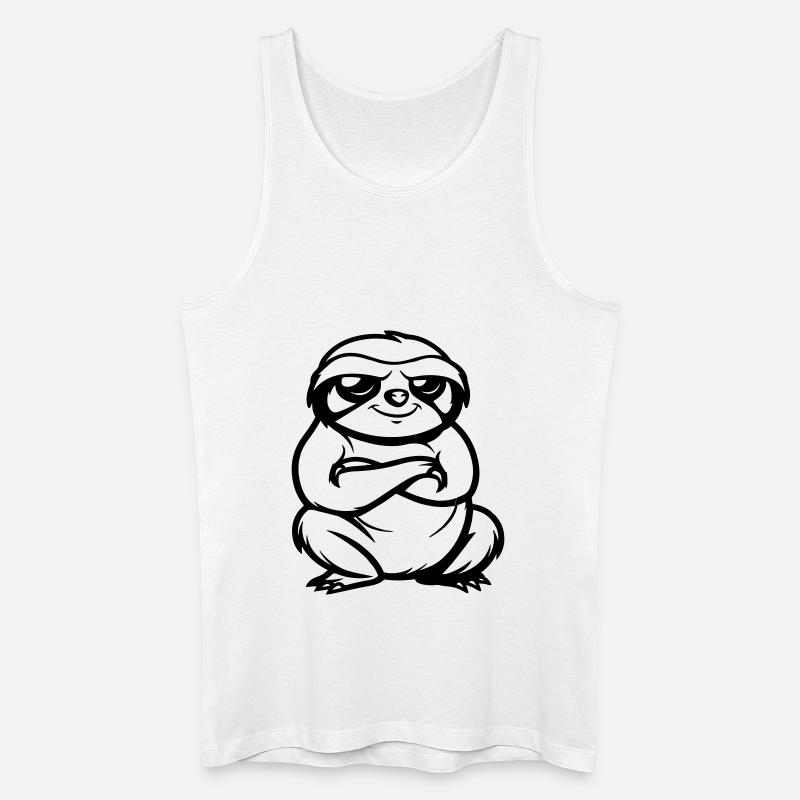 faultier comic - Männer Bio Tank Top - Weiß