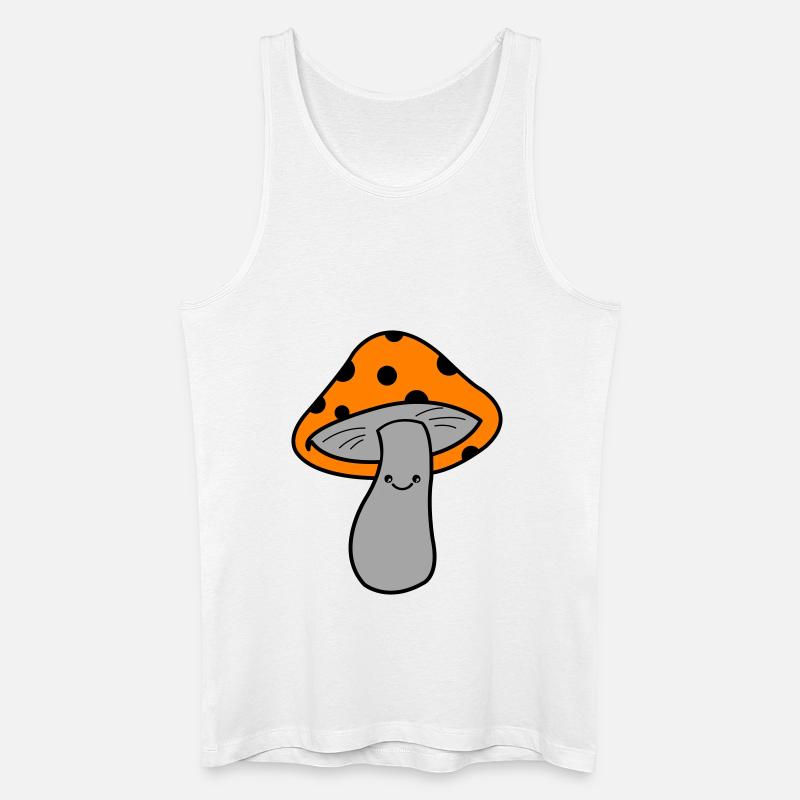 Pilz Mushroom - Männer Bio Tank Top - Weiß