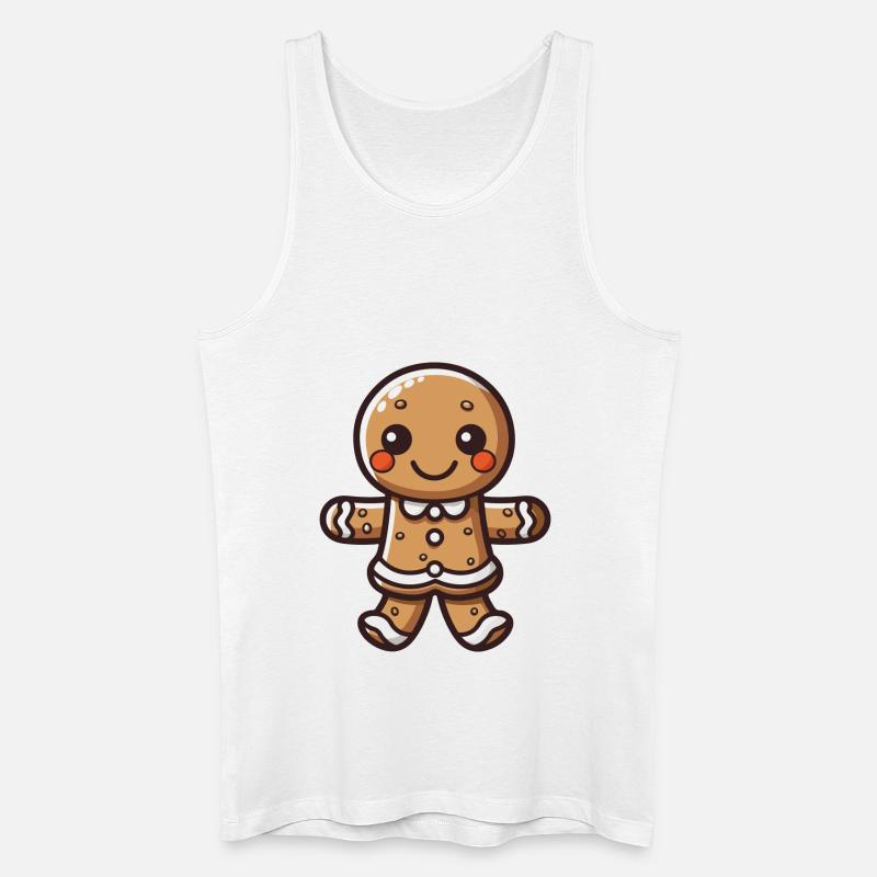 Lebkuchenmann - Männer Bio Tank Top - Weiß