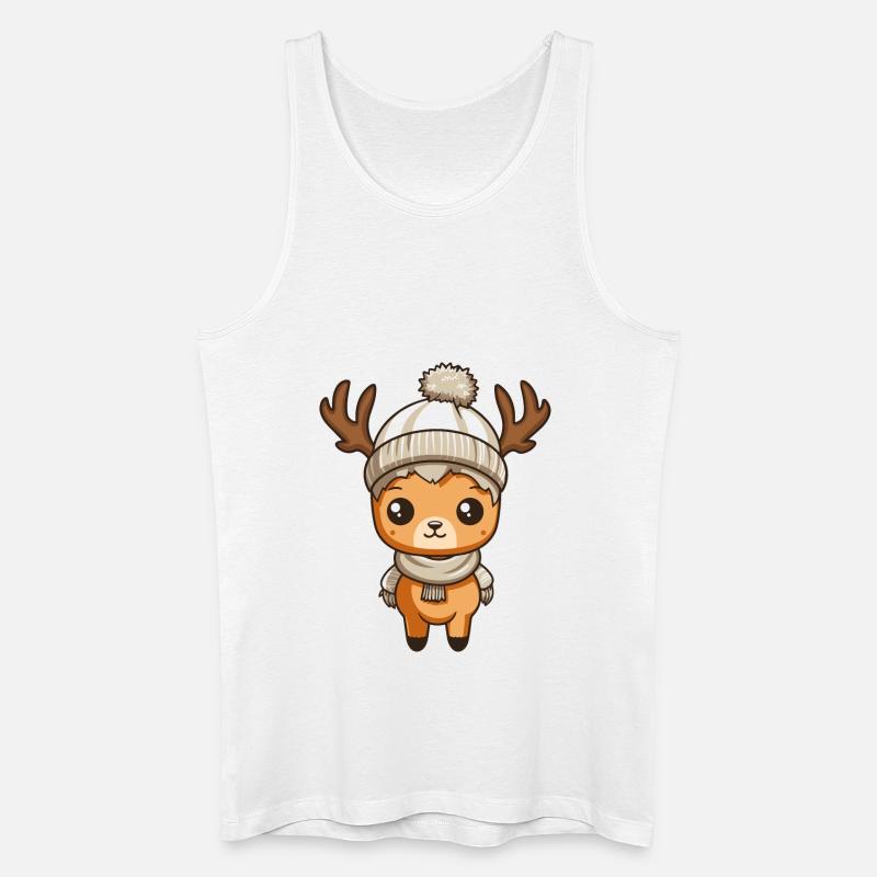 reh reindeer comic - Männer Bio Tank Top - Weiß