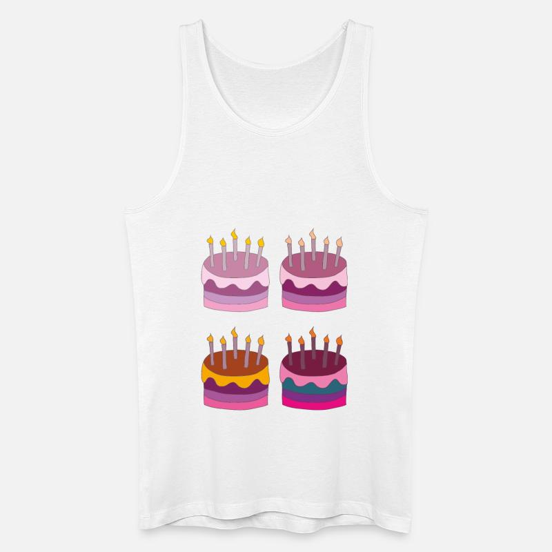torte 4fach - Männer Bio Tank Top - Weiß