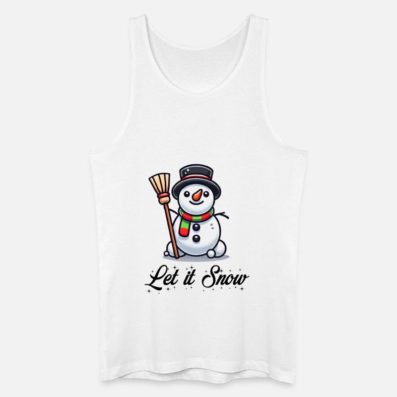 Schneemann Comic - Männer Bio Tank Top - Weiß