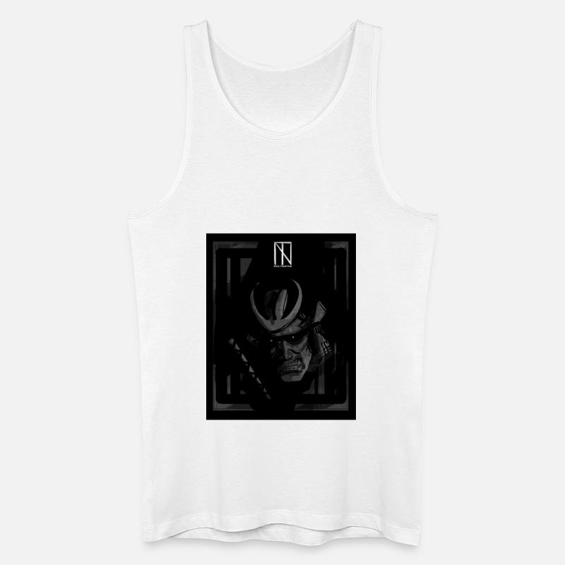 Samurai Grey - Männer Bio Tank Top - Weiß