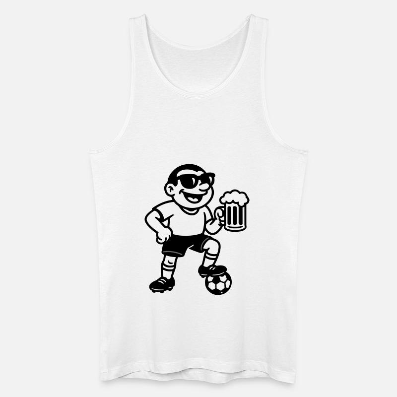 Fussballer Bier - Männer Bio Tank Top - Weiß