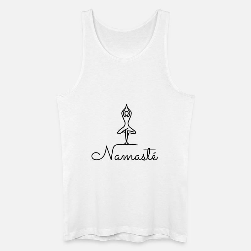 Namaste - Männer Bio Tank Top - Weiß