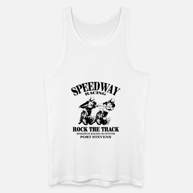 Speedway Racer - Männer Bio Tank Top - Weiß