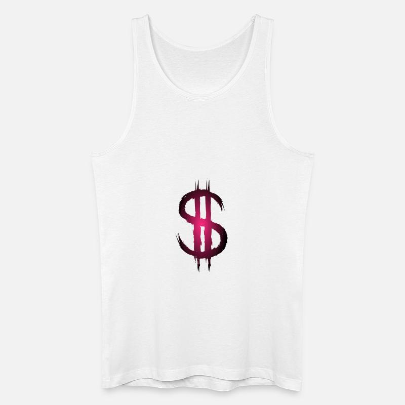 Dollarzeichen Dollar Geld - Männer Bio Tank Top - Weiß