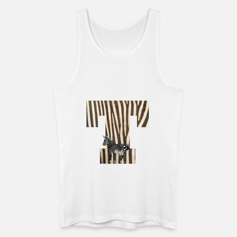 zebra t - Männer Bio Tank Top - Weiß