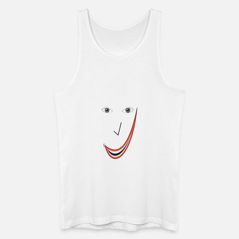 Feines Lächeln B03. - Männer Bio Tank Top - Weiß