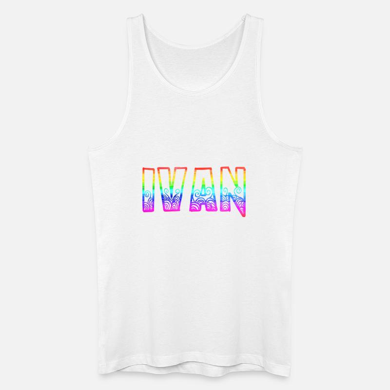 ivan rs regenbogen - Männer Bio Tank Top - Weiß