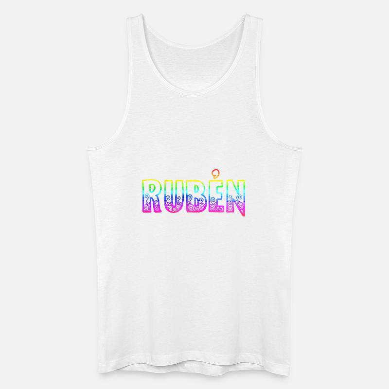 rubén rs regenbogen - Männer Bio Tank Top - Weiß