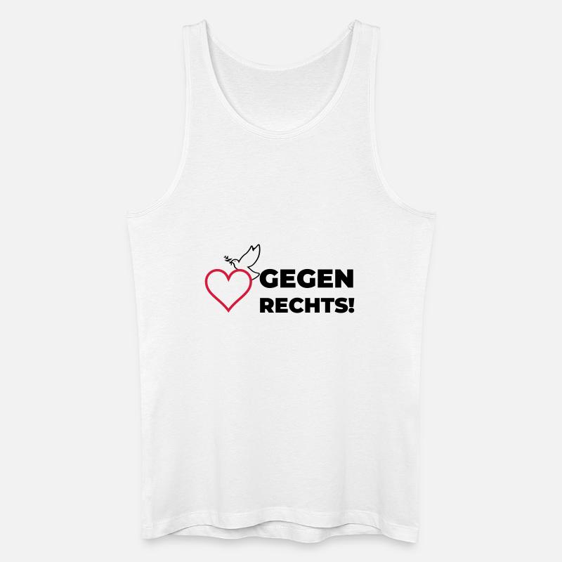 Gegen rechts - Männer Bio Tank Top - Weiß