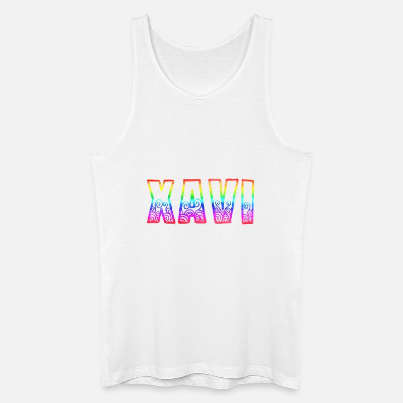 xavi rs regenbogen - Männer Bio Tank Top - Weiß