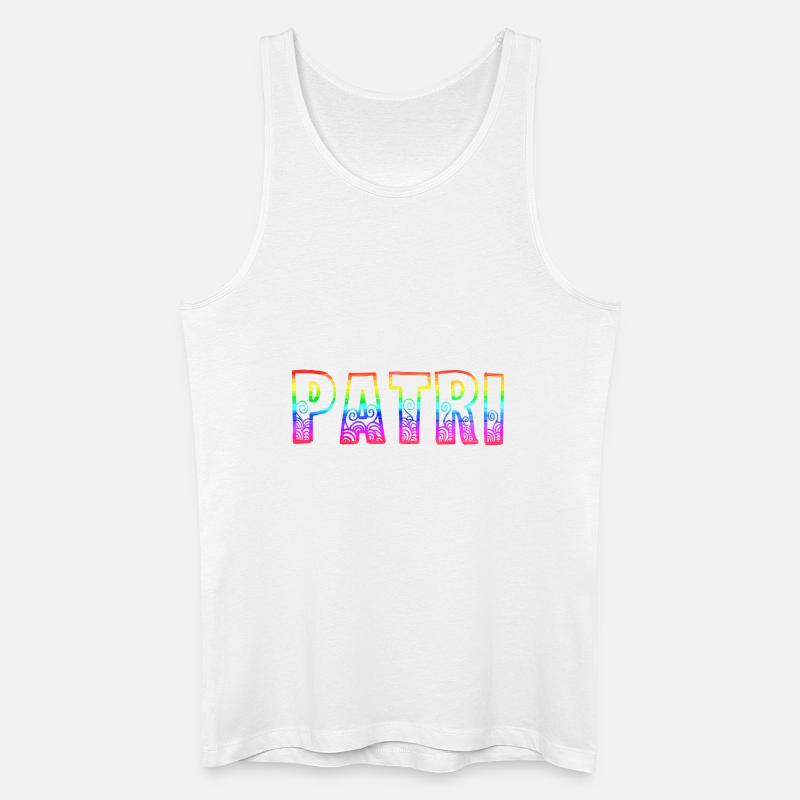 patri rs regenbogen - Männer Bio Tank Top - Weiß