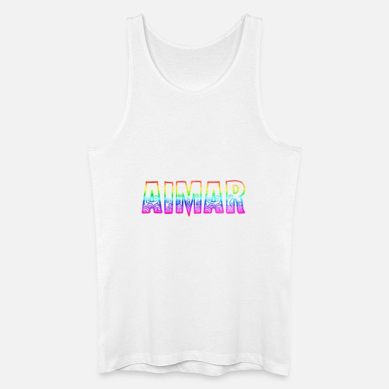 Aimar RS Rainbow - Men’s Organic Tank Top - white