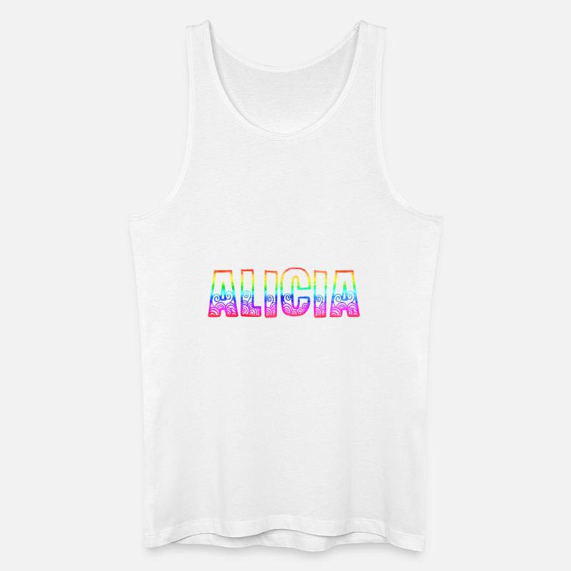 alicia rs regenbogen - Männer Bio Tank Top - Weiß