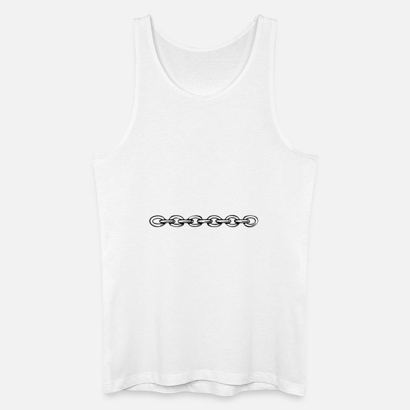 Kette - Männer Bio Tank Top - Weiß