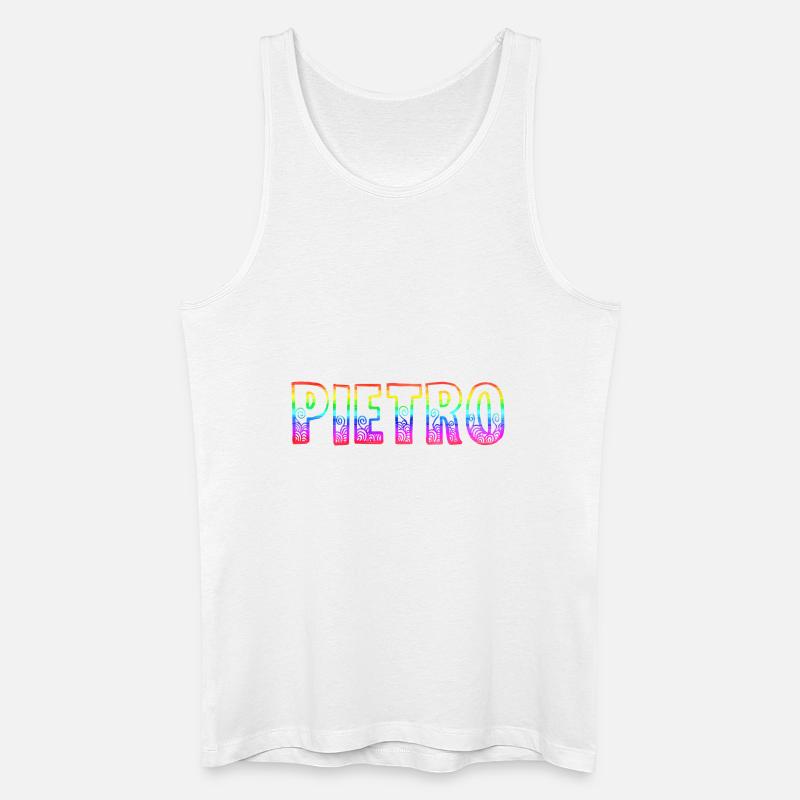 pietro rs regenbogen - Männer Bio Tank Top - Weiß