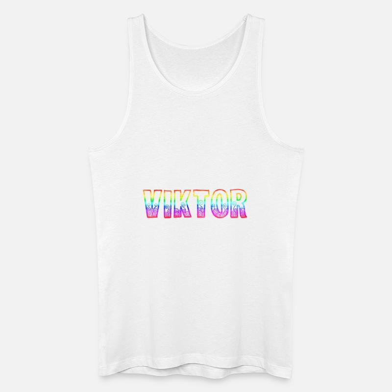 viktor rs regenbogen - Männer Bio Tank Top - Weiß