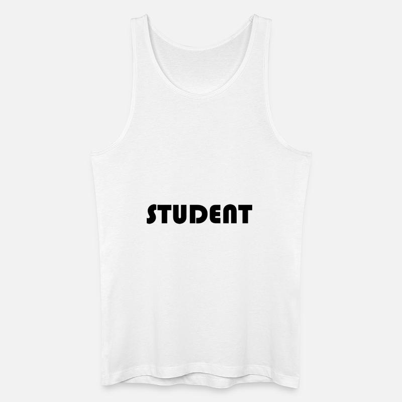 STUDENT Logo - Männer Bio Tank Top - Weiß
