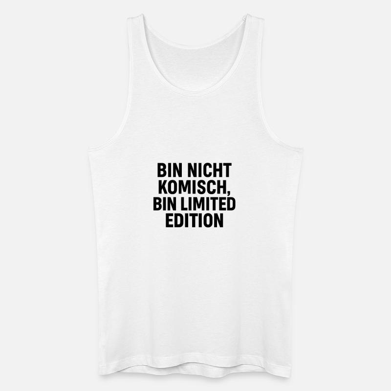 Bin nicht komisch – bin Limited Edition - Männer Bio Tank Top - Weiß