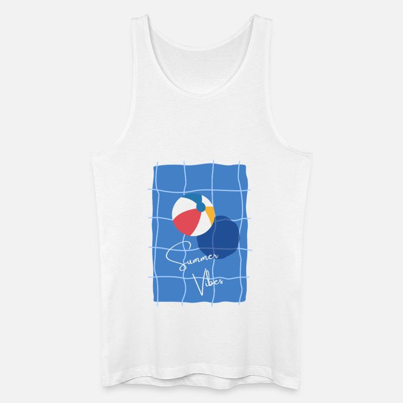Pool und sommer - Männer Bio Tank Top - Weiß