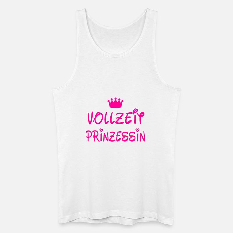 Vollzeit Prinzessin - Männer Bio Tank Top - Weiß