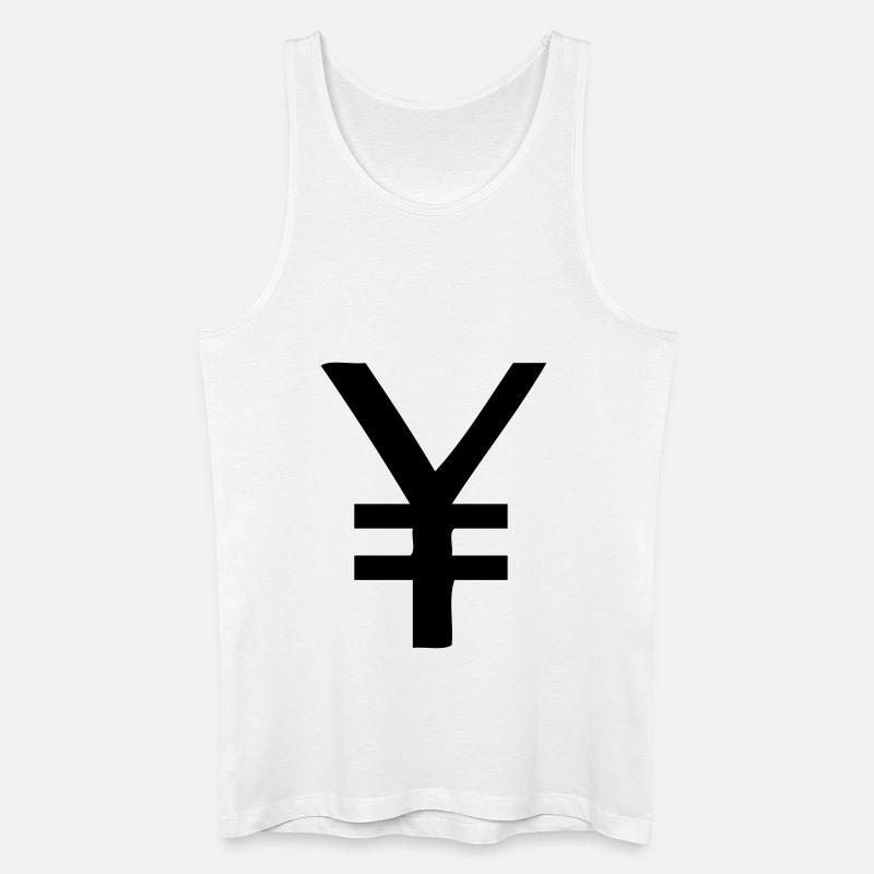 yen-zeichen - Männer Bio Tank Top - Weiß