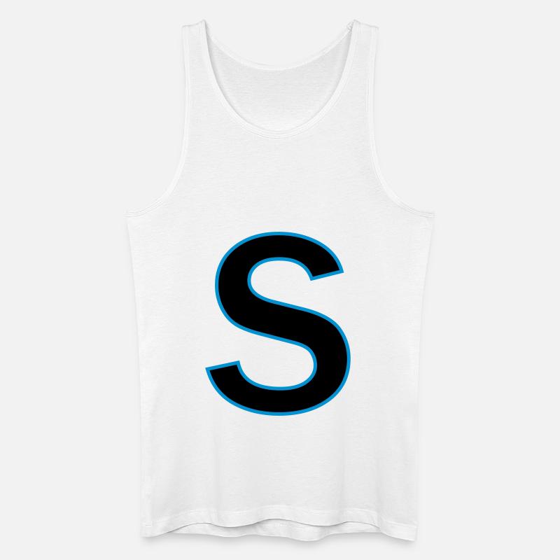 Buchstaben s Vektor - Männer Bio Tank Top - Weiß