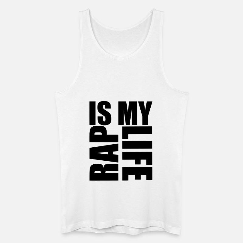 rap is my life - Männer Bio Tank Top - Weiß
