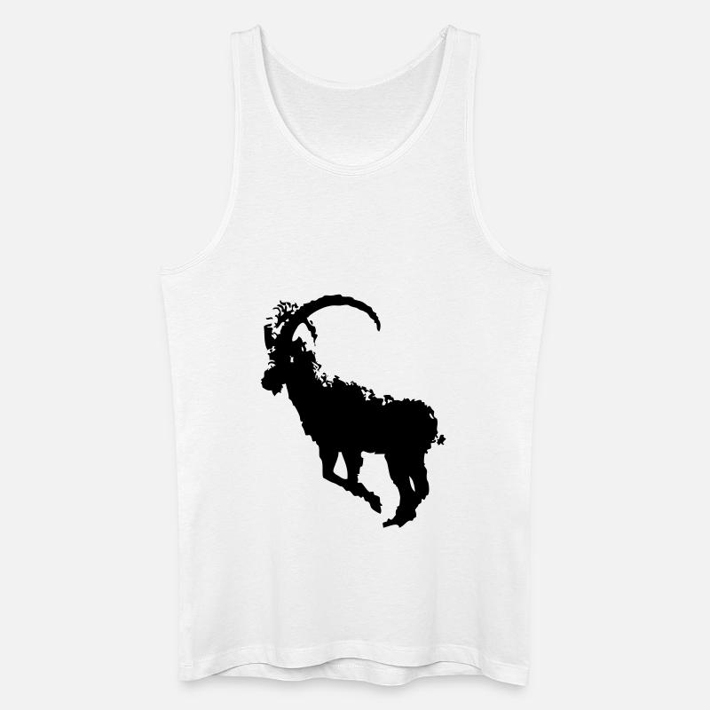 steinbock_sprung - Männer Bio Tank Top - Weiß