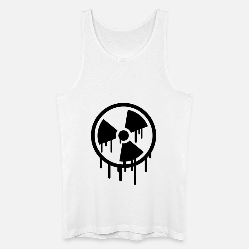 Atom Symbol Graffiti - Männer Bio Tank Top - Weiß