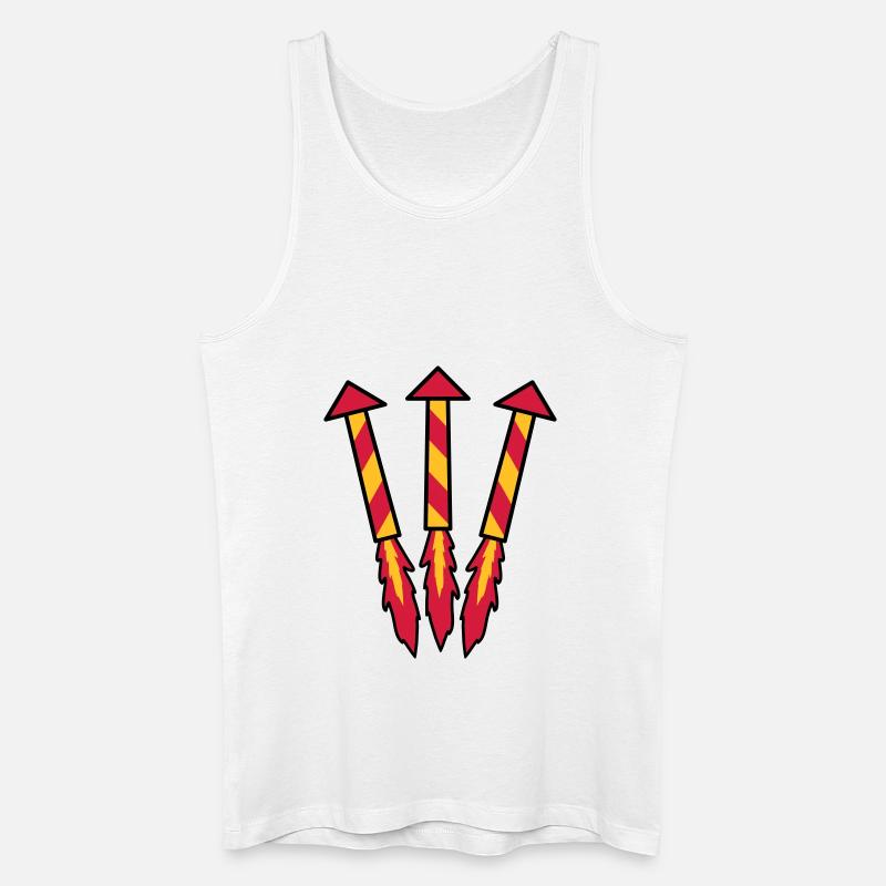Firework Rockets - Männer Bio Tank Top - Weiß