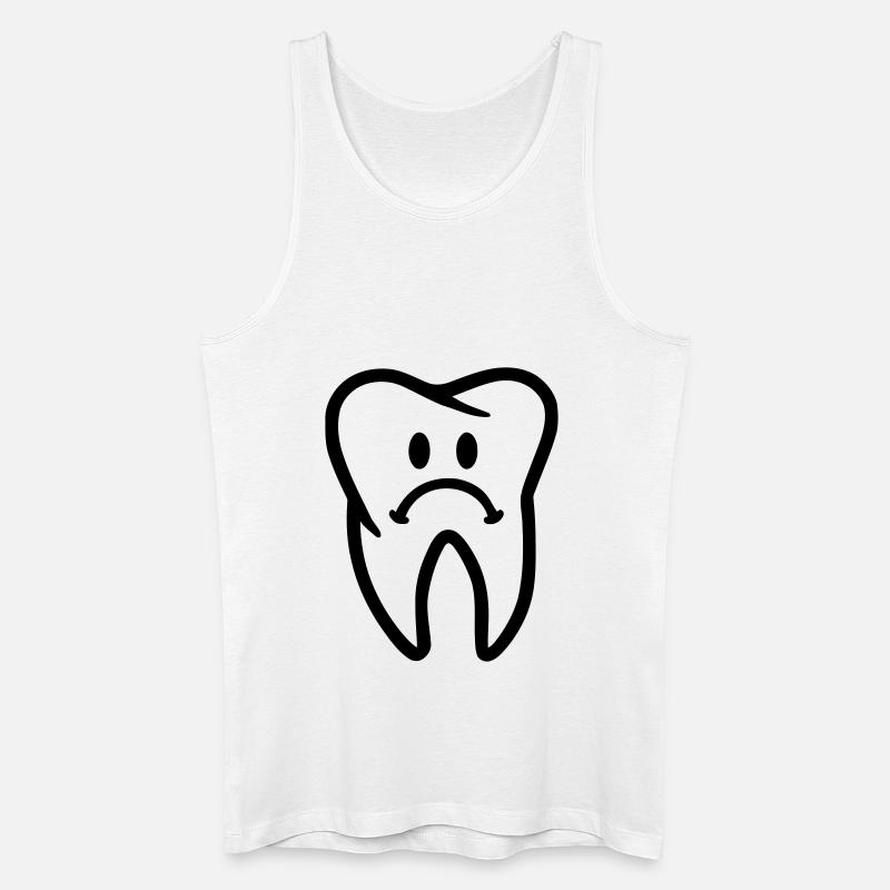 Zahn - Männer Bio Tank Top - Weiß