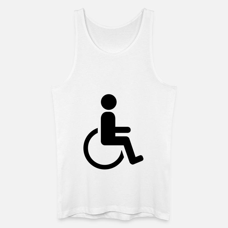 Rollstuhl - Männer Bio Tank Top - Weiß