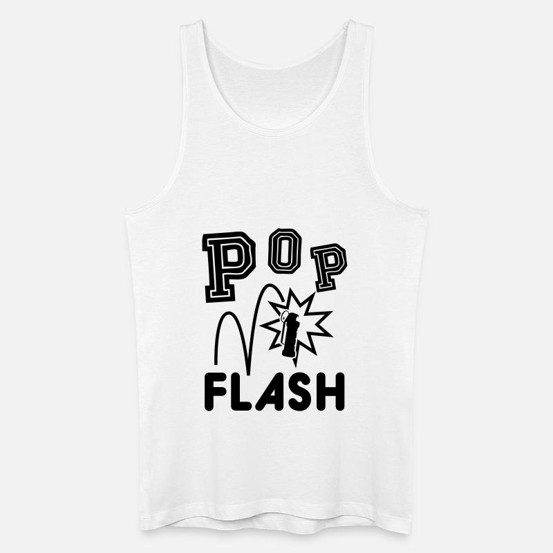 POP FLASH - Männer Bio Tank Top - Weiß