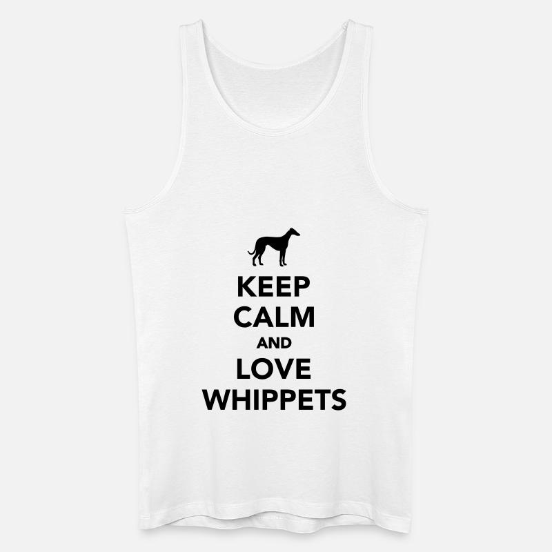 Whippet - Männer Bio Tank Top - Weiß