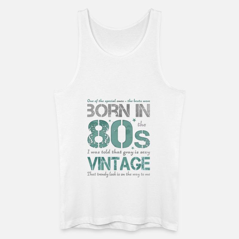 die Achtziger 80er 80s - Männer Bio Tank Top - Weiß