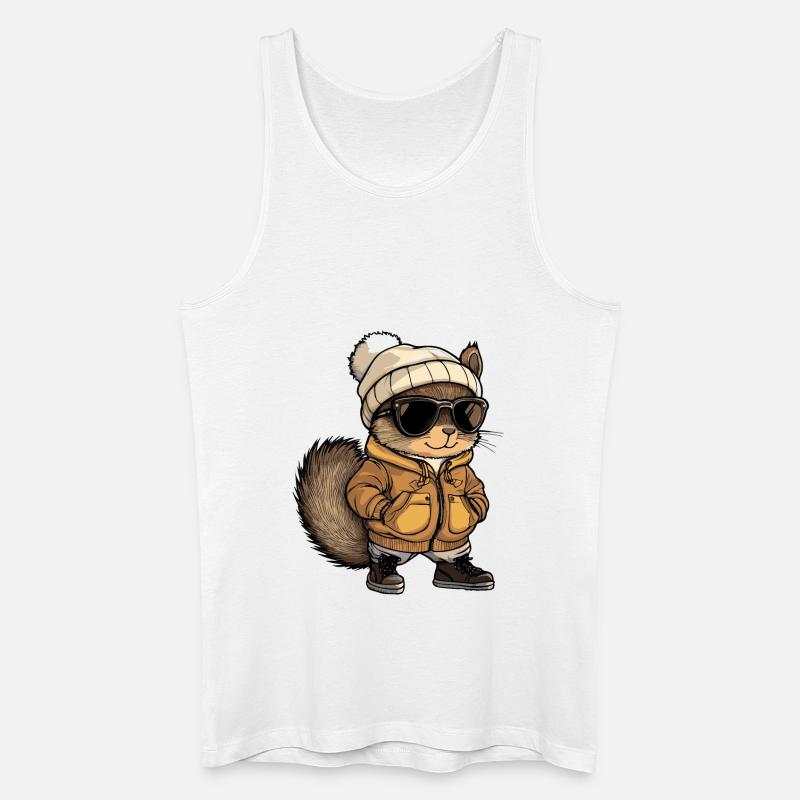 Eichhörnchen Winter - Männer Bio Tank Top - Weiß