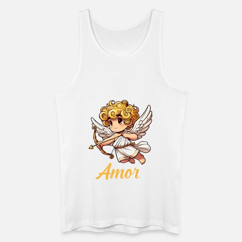 Engel Comic Amor - Männer Bio Tank Top - Weiß