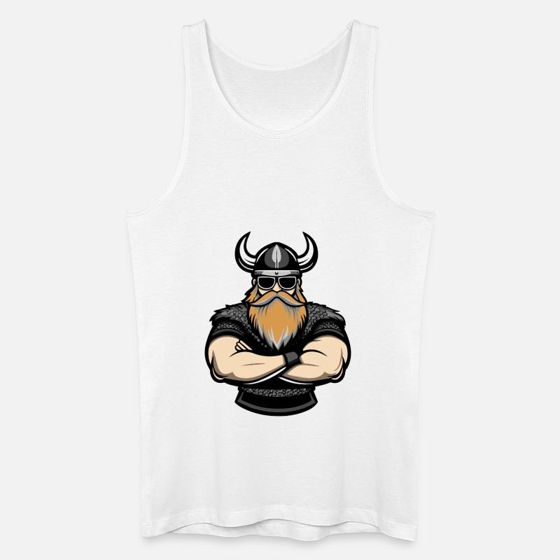 wikinger comic - Männer Bio Tank Top - Weiß