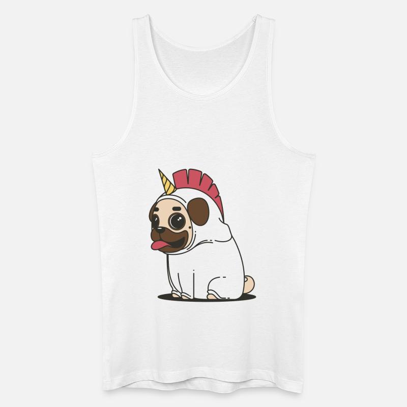 Bubule: das Einhorn Hund - Männer Bio Tank Top - Weiß