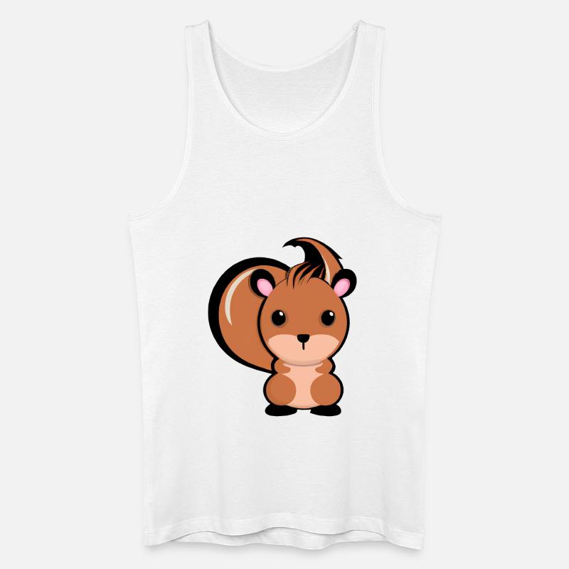 Süßes Eichhörnchen - Männer Bio Tank Top - Weiß