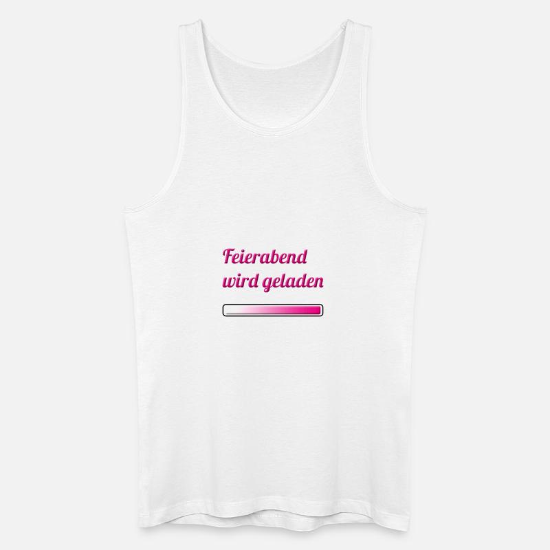 Feierabend wird geladen - Männer Bio Tank Top - Weiß