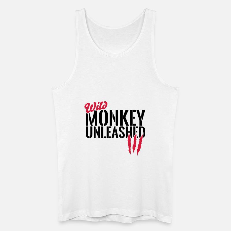 Wilder Affe entfesselt - Männer Bio Tank Top - Weiß