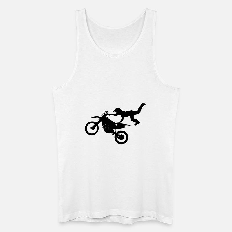 Motorradfahrer - Männer Bio Tank Top - Weiß