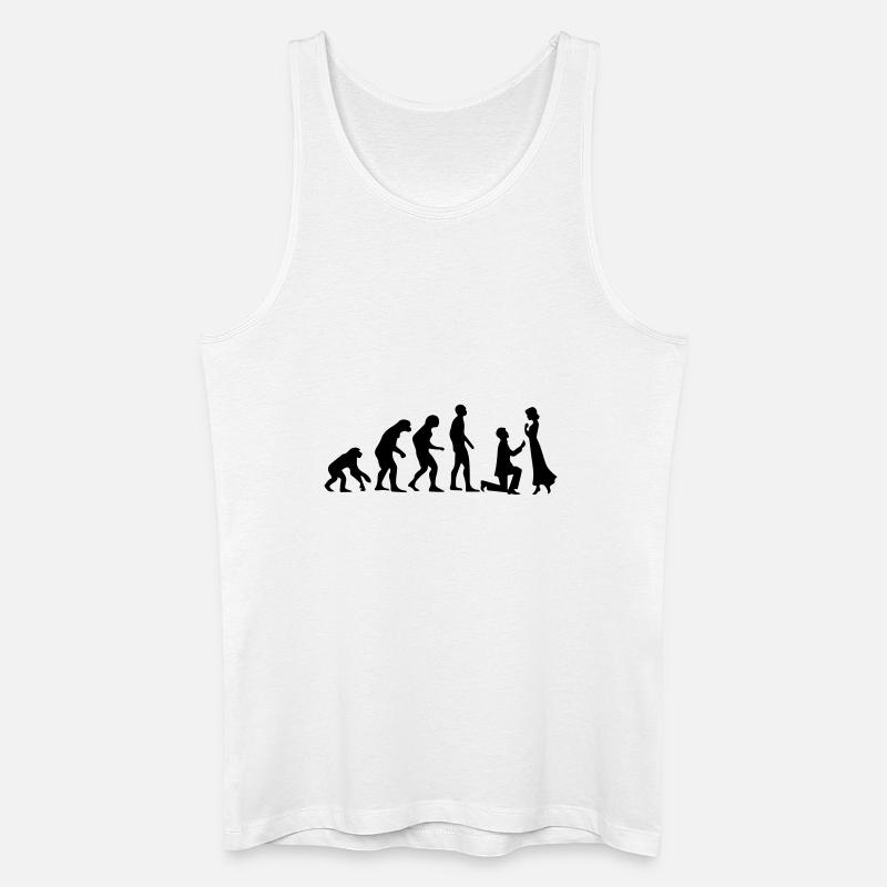 EVOLUTION HEIRATSANTRAG! - Männer Bio Tank Top - Weiß
